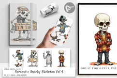 Digital Paper Snarky Skeleton Product Image 1