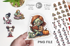 Snarky Zombie Doll Sticker Product Image 1