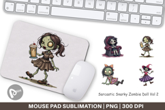 Mouse Pad Snarky Zombie Doll Product Image 1