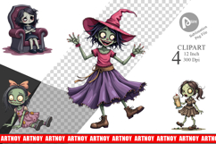 Snarky Zombie Doll Clipart Product Image 1