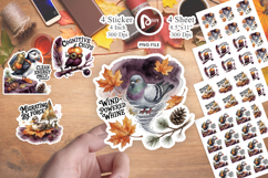 Solarpunk Autumn Birds Sticker Product Image 1