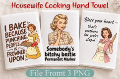 Retro Housewife Kitchen Towel Bundle, Sarcastic Women Quotes Product Image 13