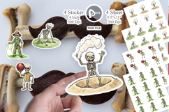 Sarcastic Sports Dad Bone Sticker Product Image 1