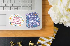 Sarcastic Floral Stickers | 10 PNG items Product Image 4