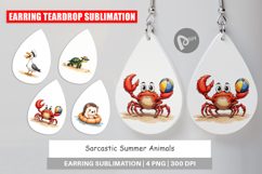 Sarcastic Summer Animals Earring Product Image 1