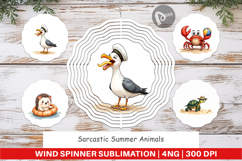 Sarcastic Summer Animals Wind Spinner Product Image 1