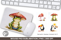 Sarcastic Summer Animals Mouse Pad Product Image 1