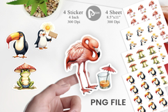 Sarcastic Summer Animals Sticker Product Image 1