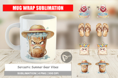 Sarcastic Summer Gear Vibes Mug Wrap Product Image 1
