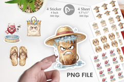 Sarcastic Summer Gear Vibes Sticker Product Image 1