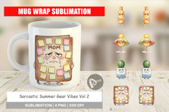 Sarcastic Summer Gear Vibes Mug Wrap Product Image 1