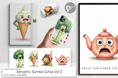 Digital Paper Sarcastic Surreal Cuties Product Image 1