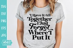 Have It All Together Funny Quote Sarcastic SVG Cut File Product Image 5
