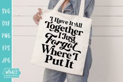 Have It All Together Funny Quote Sarcastic SVG Cut File Product Image 4
