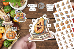 Tropical Fruit Pumpkin Sticker Product Image 1