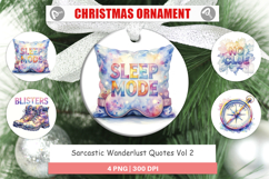 Sarcastic Wanderlust Quotes Ornament Product Image 1