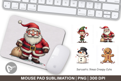 Sarcastic Creepy Xmas Mouse Pad Product Image 1
