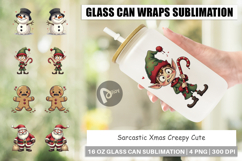 Sarcastic Creepy Xmas Glass Can Product Image 1