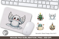 Sarcastic Creepy Xmas Mouse Pad Product Image 1