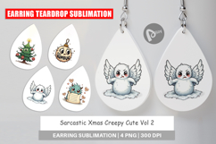 Sarcastic Creepy Xmas Earring Product Image 1
