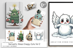 Sarcastic Creepy Xmas Digital Paper Product Image 1