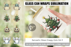 Sarcastic Creepy Xmas Glass Can Product Image 1