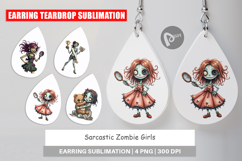 Earring Sarcastic Zombie Girls Product Image 1