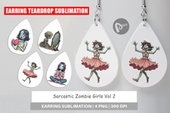 Earring Sarcastic Zombie Girls Product Image 1