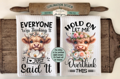 Highland Cow Kitchen Towel Bundle | 16 PNG Files Product Image 6