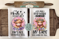 Highland Cow Kitchen Towel Bundle | 16 PNG Files Product Image 7