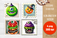 Sweet sarcastik Halloween Cake Coaster Design, Stamps Product Image 1