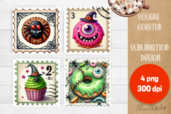 Sweet sarcastik Halloween Cake Coaster Design, Stamps Product Image 1
