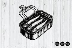 Sardine SVG, Can of Sardines SVG, Tuna Fish Can SVG Product Image 1