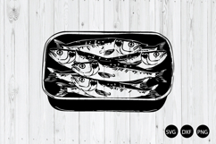 Sardine SVG, Can of Sardines SVG, Tuna Fish Can SVG Product Image 1