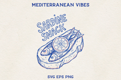 Sardine Snack SVG | Sardine Toast Illustration PNG EPS Product Image 1