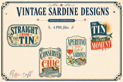 Vintage Sardine Designs | Retro Coastal Pantry Designs Product Image 1