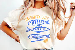 Sardinely Cute Funny Sardine PNG, Sublimation design. Product Image 2