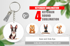 Judgmental Dog Keychain Product Image 1