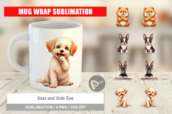 Judgmental Dog Mug Wrap Product Image 1