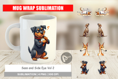 Judgmental Dog Mug Wrap Product Image 1