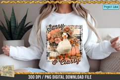 Sassy &amp; Classy Fall/Autumn Duck is a professional design that is available at 300dpi PNG to use for Sublimation, iron-on transfer, DTG Printing and normal printing.