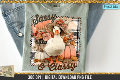 Sassy &amp; Classy Fall/Autumn Duck is a professional design that is available at 300dpi PNG to use for Sublimation, iron-on transfer, DTG Printing and normal printing.
