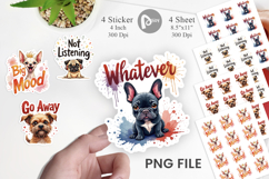 Sassy Attitude Dog Quotes Sticker Product Image 1