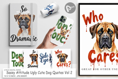 Sassy Attitude Dog Quotes Digital Paper Product Image 1