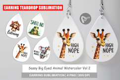 Sassy Big-Eyed Animal Puns Earring Product Image 1
