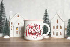 Merry and Unhinged SVG, Funny Christmas Quote Cut File Product Image 3