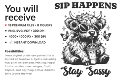 Highland Cow SVG, Stay Sassy Cow PNG, Funny Farm Animal SVG, Cow Sublimation Design, Minding My Mood Shirt, Cute Cow Clipart, Farm Life SVG, Sassy Cow Design, Highland Cow for Cricut, Country Cow Shirt Design