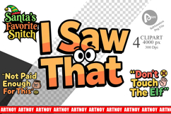 Sassy Elf Quote Clipart Product Image 1