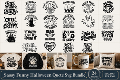 Sassy Funny Halloween Quote SVG Bundle Product Image 1