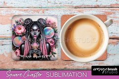 Sarcastic Coaster Sublimation - Sassy Girl Square Coaster Product Image 1